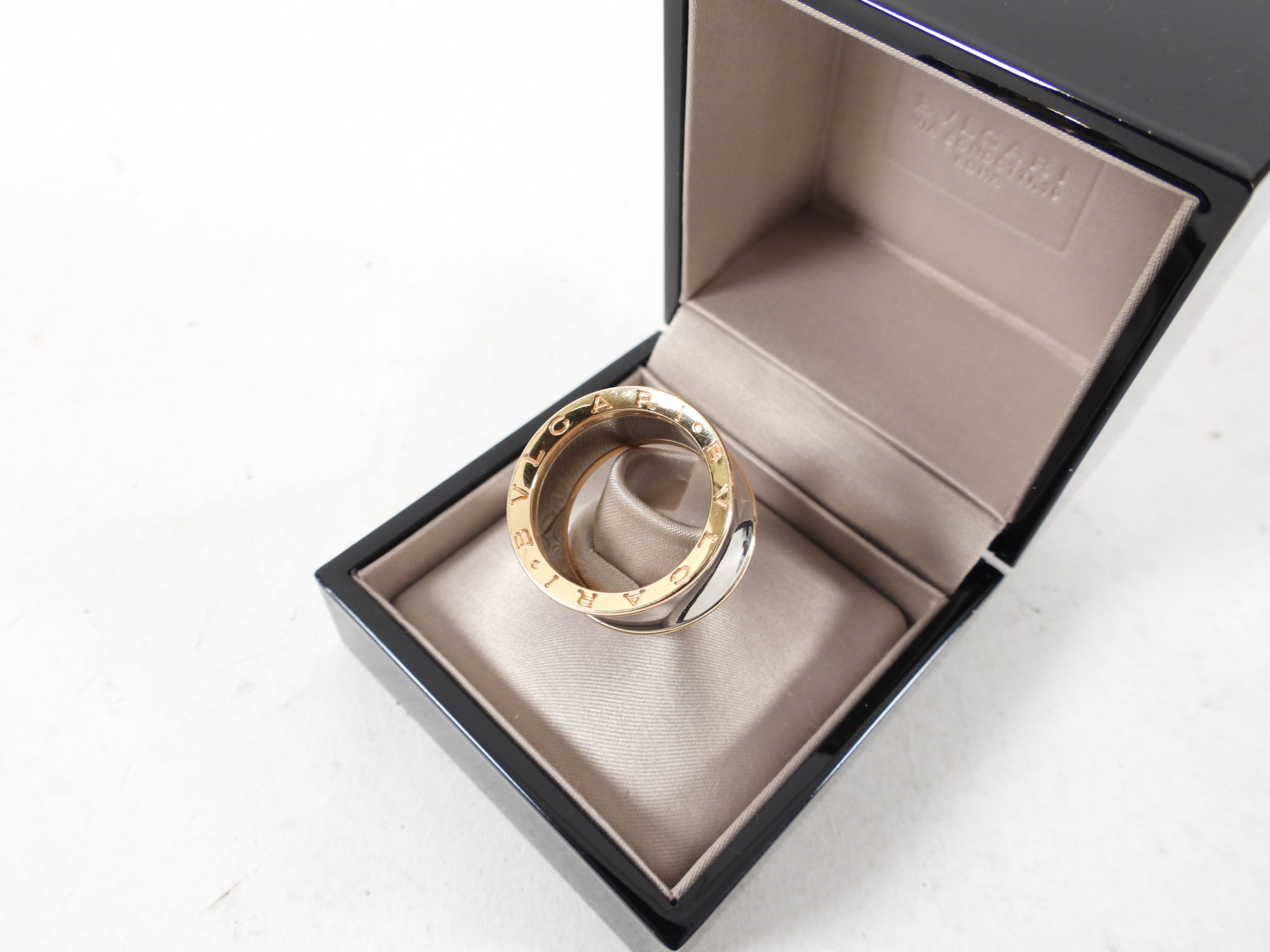 Bulgari B Zero 1 Anish Kapoor Ring - 18k Rose Gold & Stainless Steel, Size 9 1/4 (US 60) - Luxury Jewelry for Special Occasions & Gifts