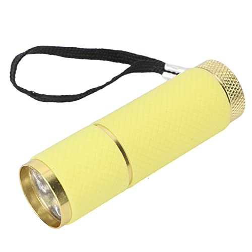 Portable Mini LED Nail Curing Lamp - Fast Drying UV Light for Gel Polish & Rhinestones - Compact Flashlight Design (Yellow) - Perfect for Home Manicures & Professional Nail Salons