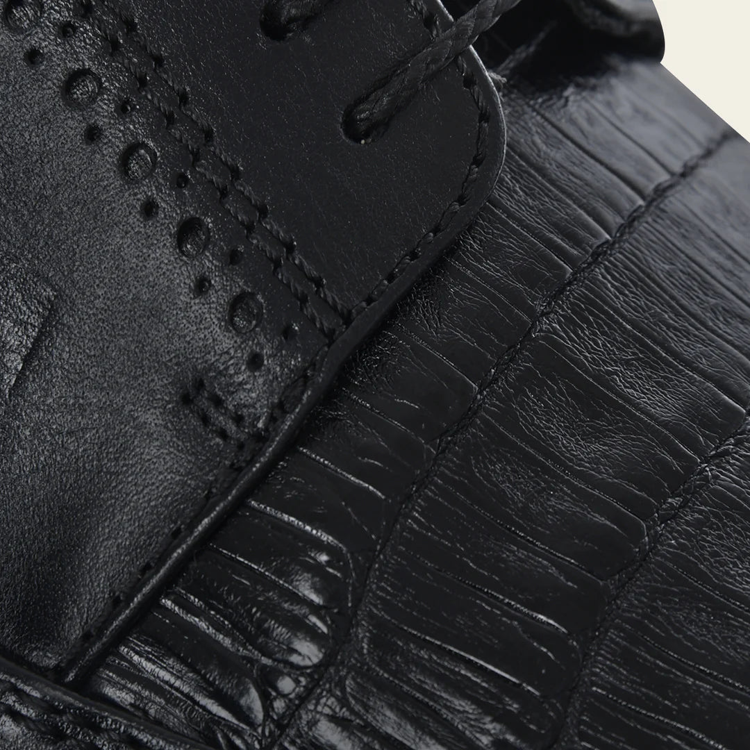 Premium Men's Cuadra Black Casual Caiman Derby Sneakers - Stylish & Comfortable for Everyday Wear, Office & Outdoor Activities