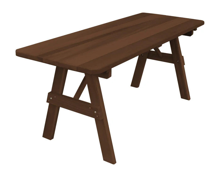 Regal Cedar Wood Dining Table Set - Rustic Farmhouse Style Solid Wood Kitchen Table for 6 - Perfect for Family Gatherings & Dinner Parties
