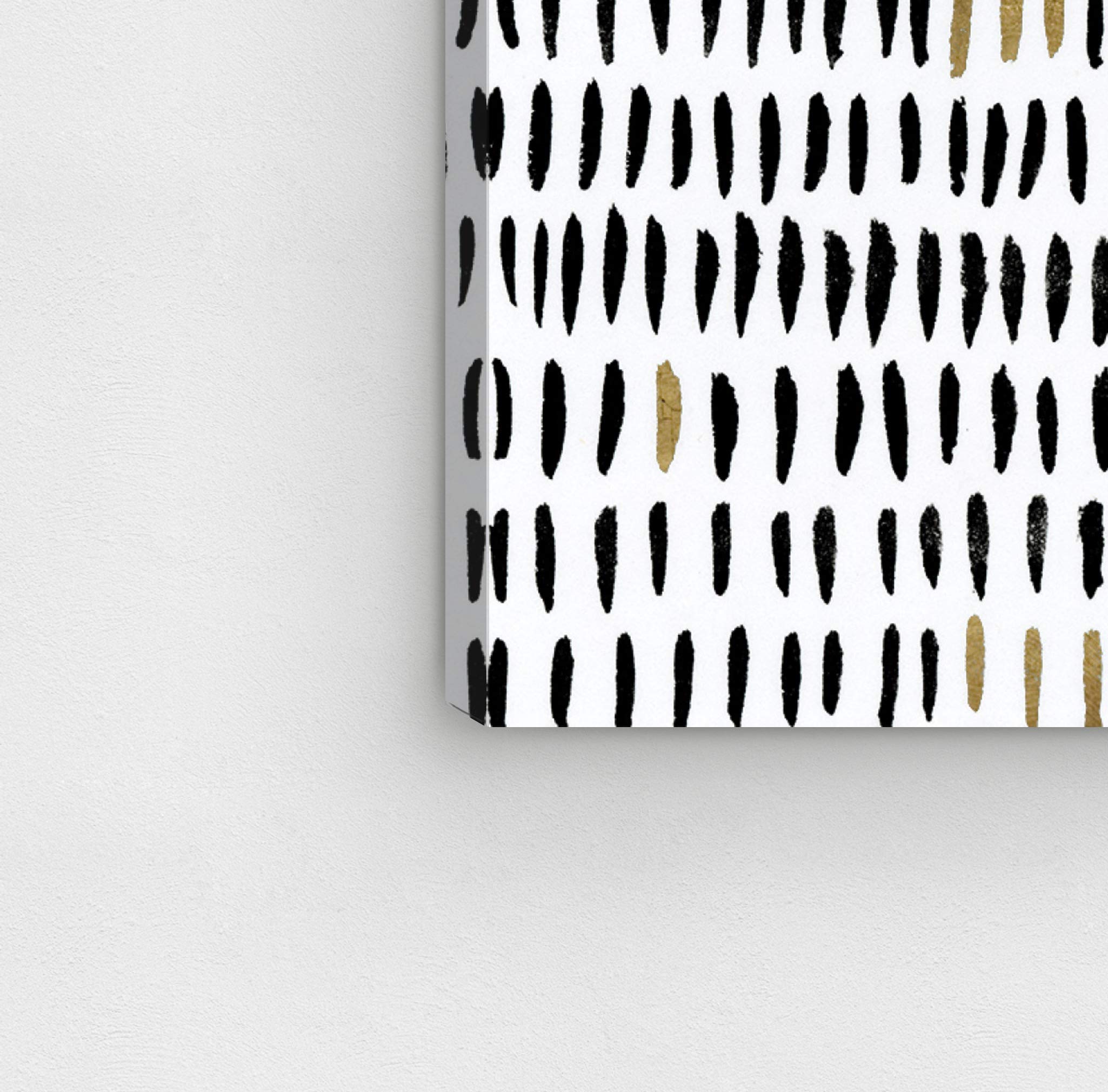 Abstract Ocean Drops Wall Art Canvas Print - 36x54 Inch Black & White Modern Painting for Living Room, Bedroom & Office Decor