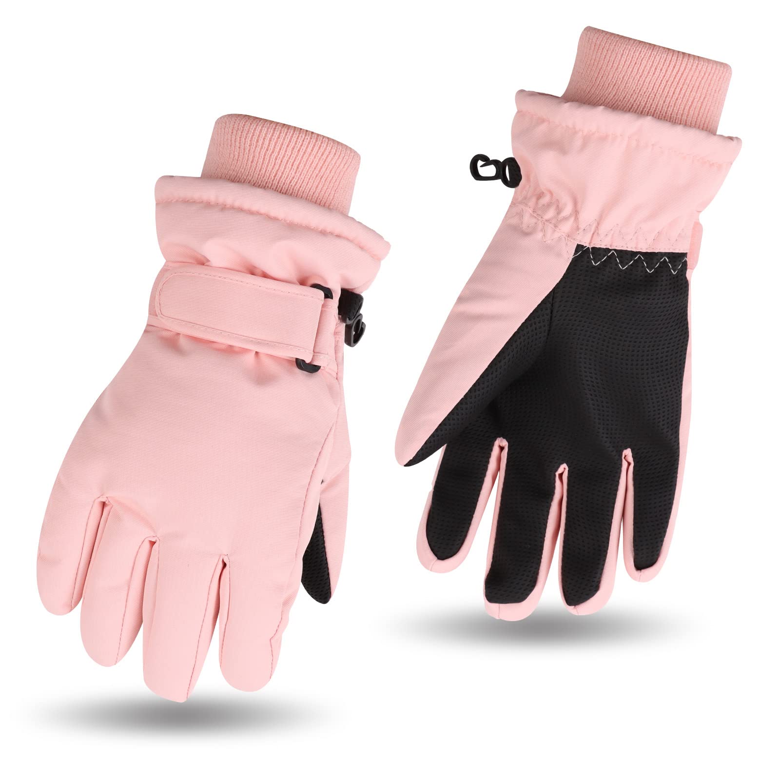 **Kids Winter Ski Gloves for Boys & Girls - Waterproof Snowboard Gloves with Fleece Lining - Warm Cold Weather Gloves for Skiing, Snowboarding & Outdoor Winter Play**