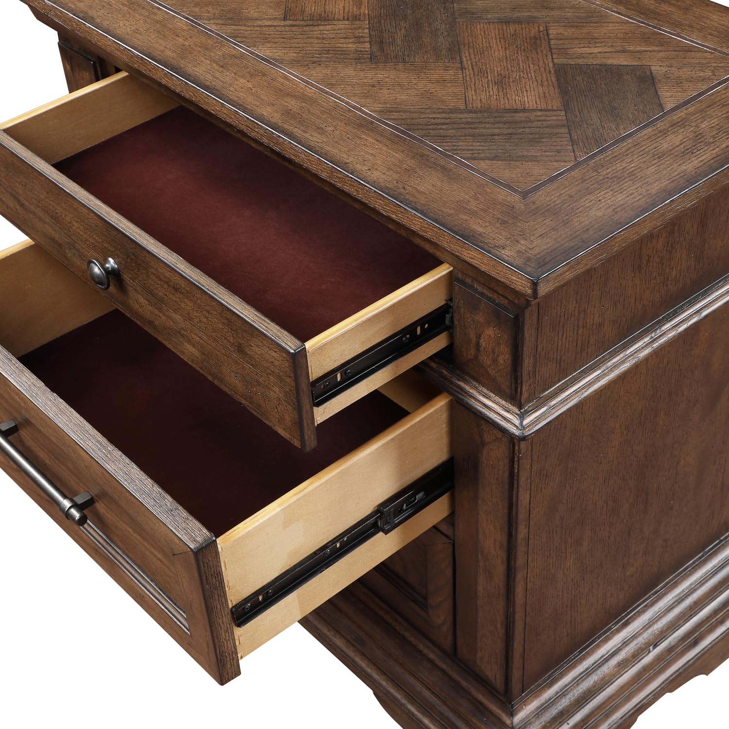 New Classic Furniture Mar Vista Nightstand - Solid Walnut Wood Bedside Table for Bedroom, Living Room & Guest Room | Stylish Storage with Drawer & Shelf
