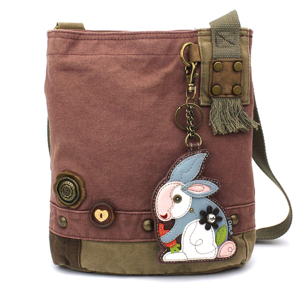 Chala Patch Cross-Body Women's Handbag - Stylish Mauve Purse for Everyday Use, Work, Travel & Casual Outings