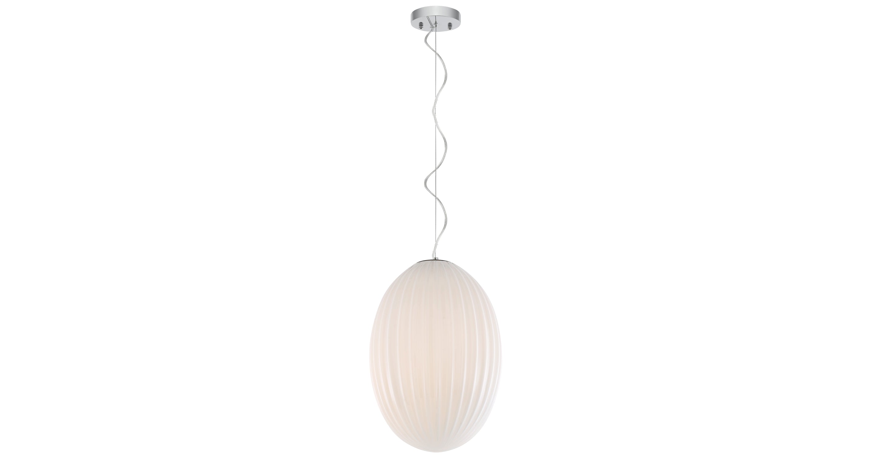 Opal 12 Glass Pendant Light - Elegant White Frosted Glass Shade for Dining Room, Kitchen Island & Bedroom Lighting