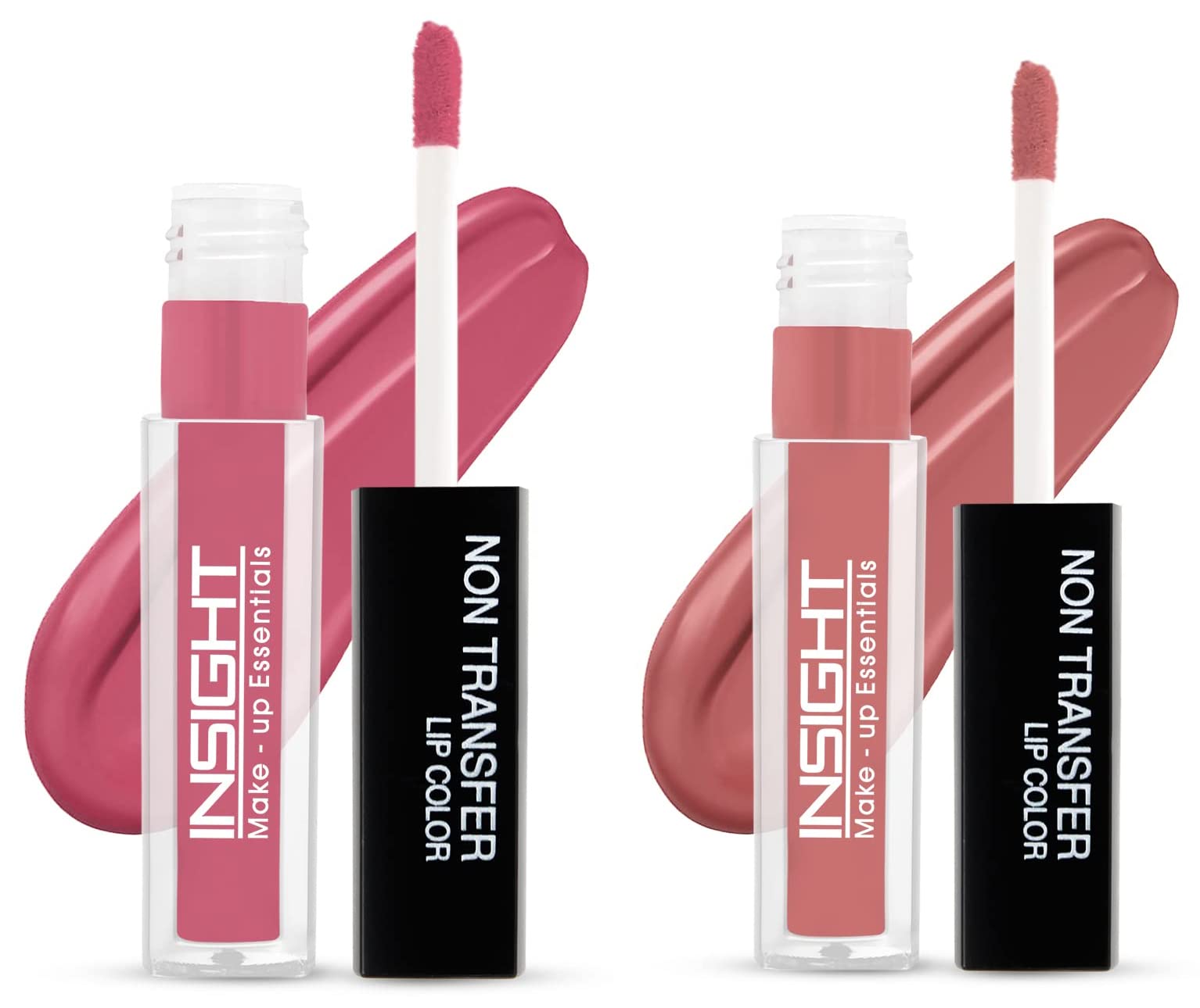 Long-Lasting Matte Non-Transfer Lipstick - 4ml (LG40=27) & Transfer-Proof Lip Color - 4ml (04 Ferocious Pink) - Perfect for All-Day Wear, Parties, and Special Occasions