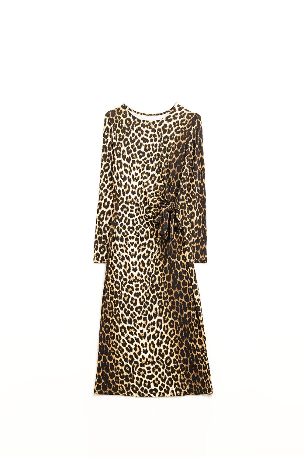 Leopard Print Spandex Robe with Belt - Soft & Comfortable Loungewear for Women, Perfect for Spa, Relaxation, and Home Wear