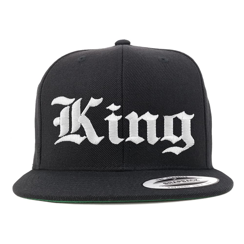 Trendy Old English Embroidered Snapback Hat - Flatbill Baseball Cap for Men & Women - Perfect for Streetwear, Hip Hop Fashion and Casual Outfits