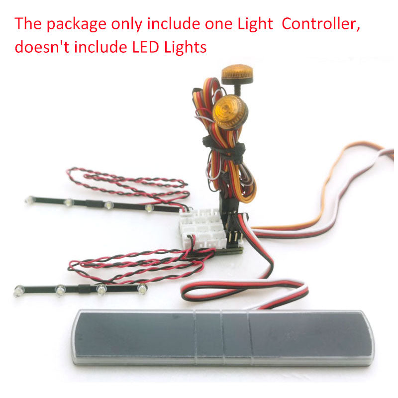 Degree LED Light Controller System for 1/14 RC Tractor & Dumper Trucks - Remote Control Construction Vehicle Lights for DIY Models | Perfect for Night Operations & Realistic Construction Site Scenes