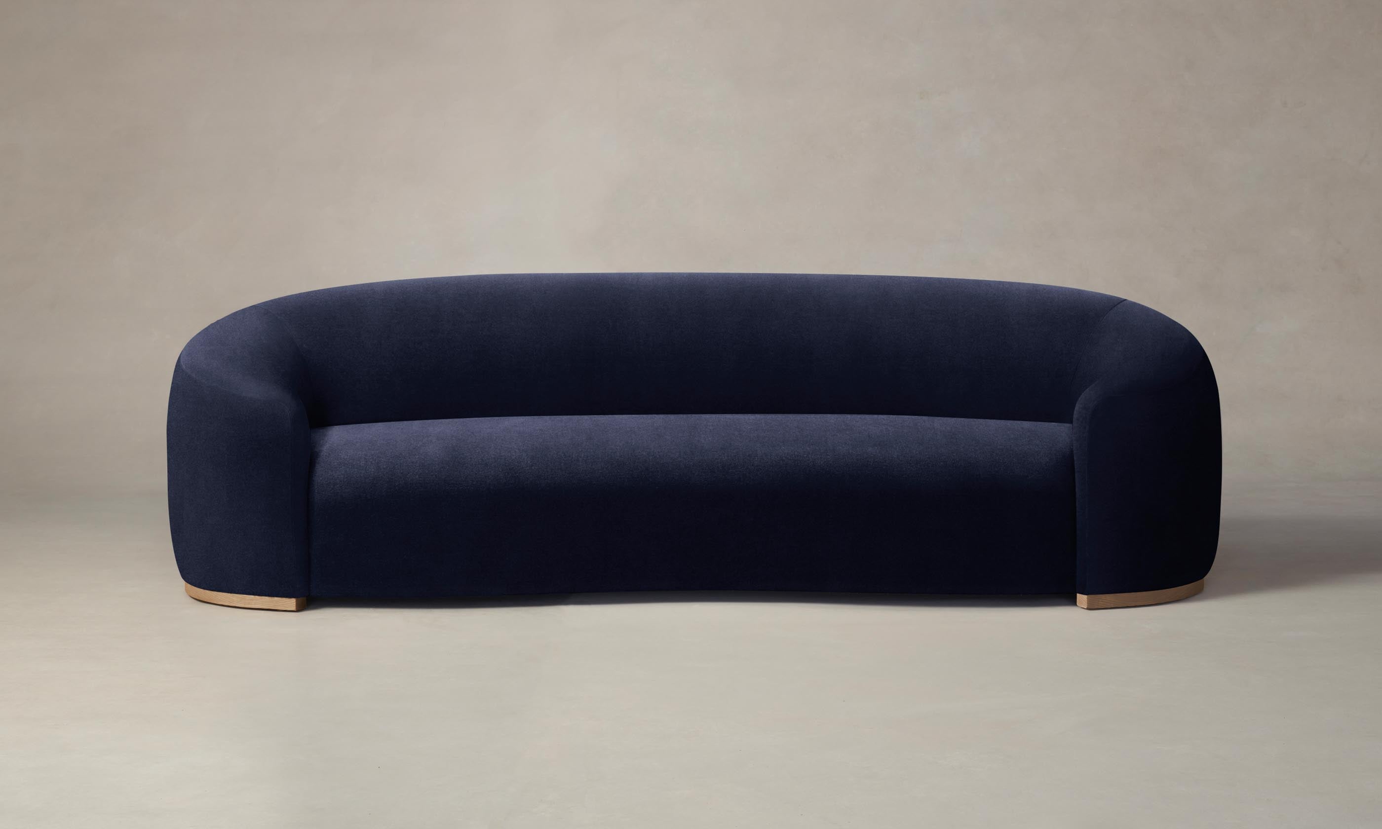 Luxury The Chelsea Sofa - Performance Velvet Midnight Blue Upholstered Modern Living Room Couch for Home & Office Comfort
