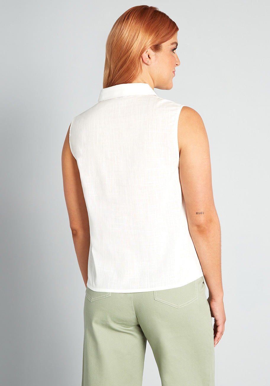 Exotic Embroidered Sleeveless Blouse for Women - Floral Print Summer Top - Perfect for Beach Vacations, Date Nights & Boho Fashion