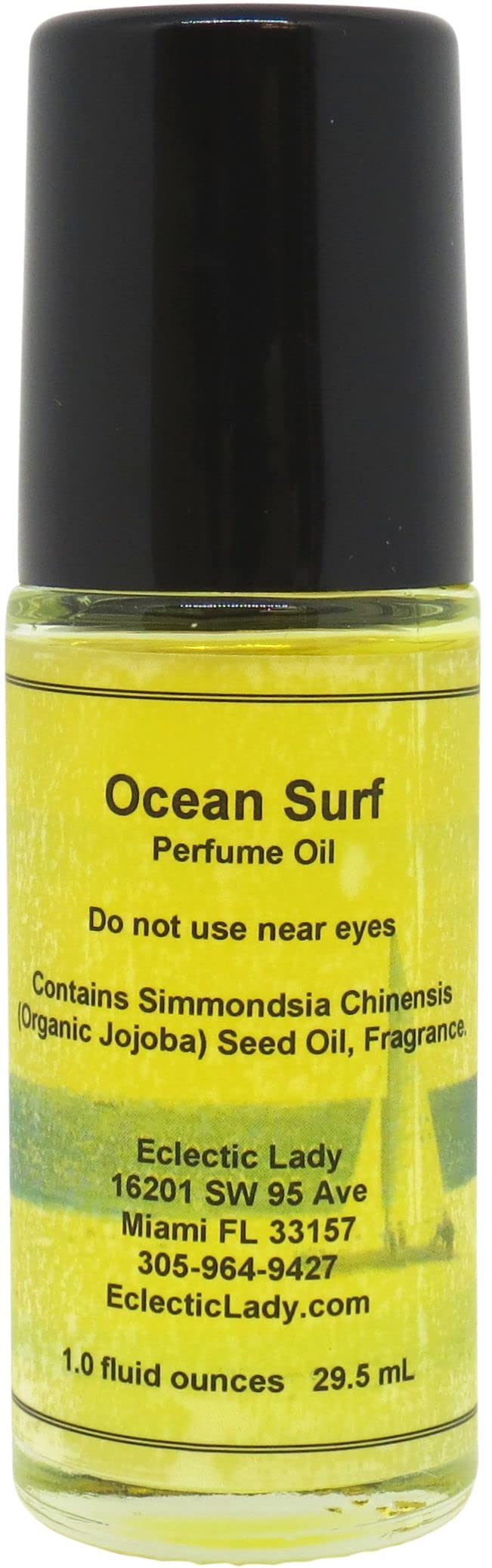 Ocean Surf Perfume Oil Roll-On - 1.0 Oz Long Lasting Essential Oil Fragrance with Jojoba Oil for Women & Men - Perfect for Travel, Office, and Everyday Use
