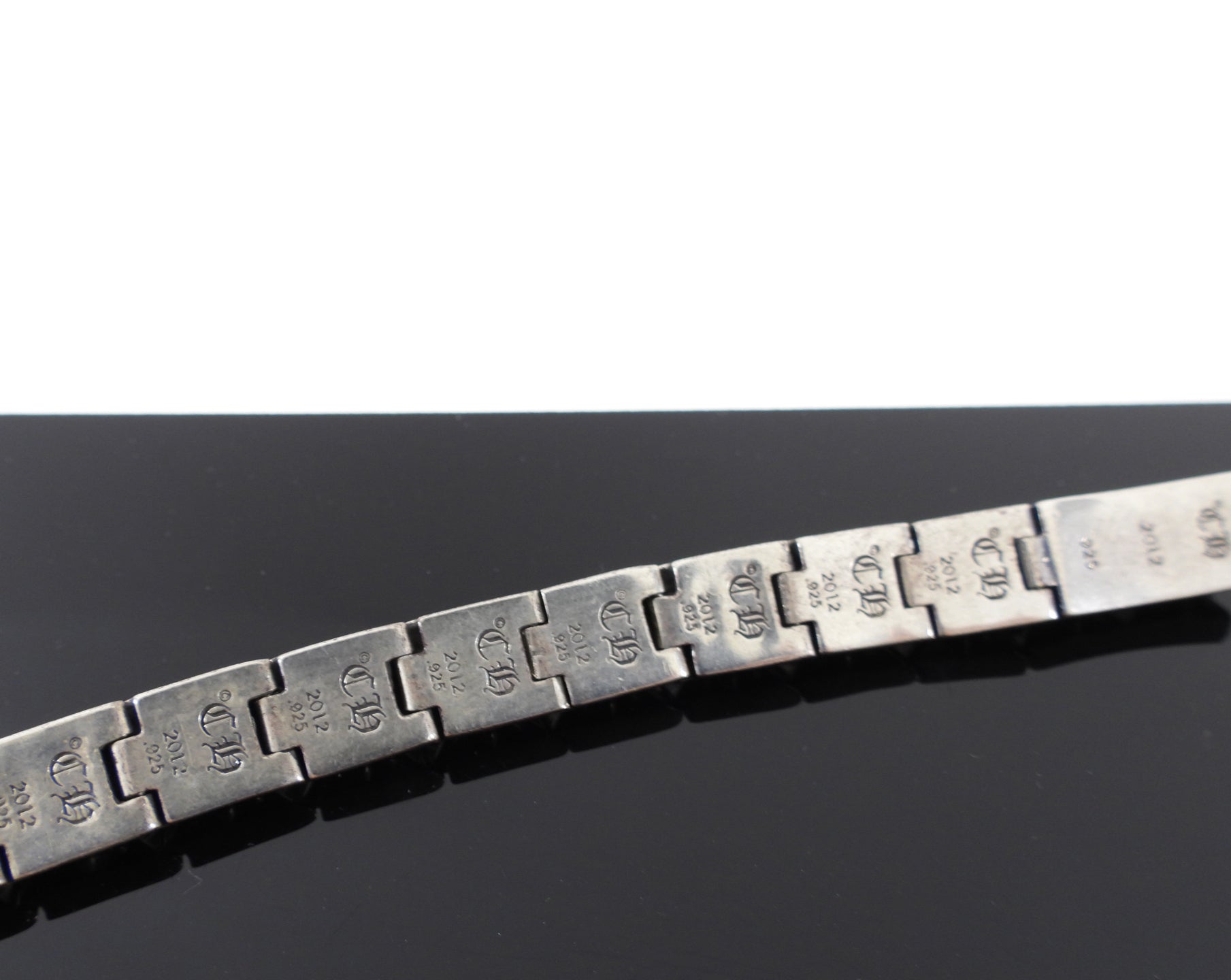 Chrome Hearts Sterling Silver Pyramid Cross Link Bracelet for Men & Women - Gothic Punk Jewelry for Everyday Wear & Special Occasions