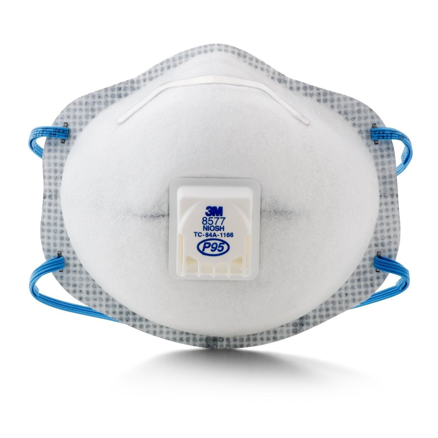 3M 8577 P95 Disposable Valved Respirator Mask - NIOSH Approved for Dust, Pollen & Particles Protection - Ideal for Woodworking, Construction & DIY Projects