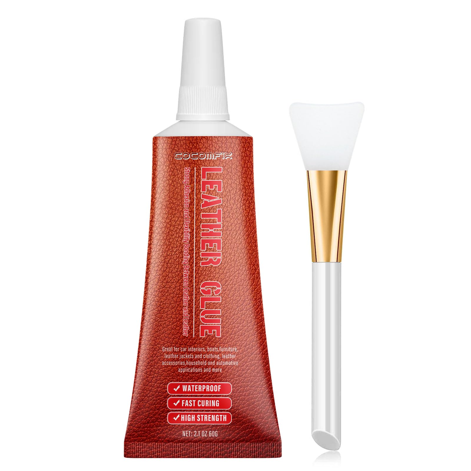Premium 60g Clear Leather Glue - Strong Permanent Adhesive for Purses, Shoes, Sofas & Upholstery Repair | Flexible, Washable Bond | Ideal for Leathercraft, DIY Projects & Home Furniture Restoration