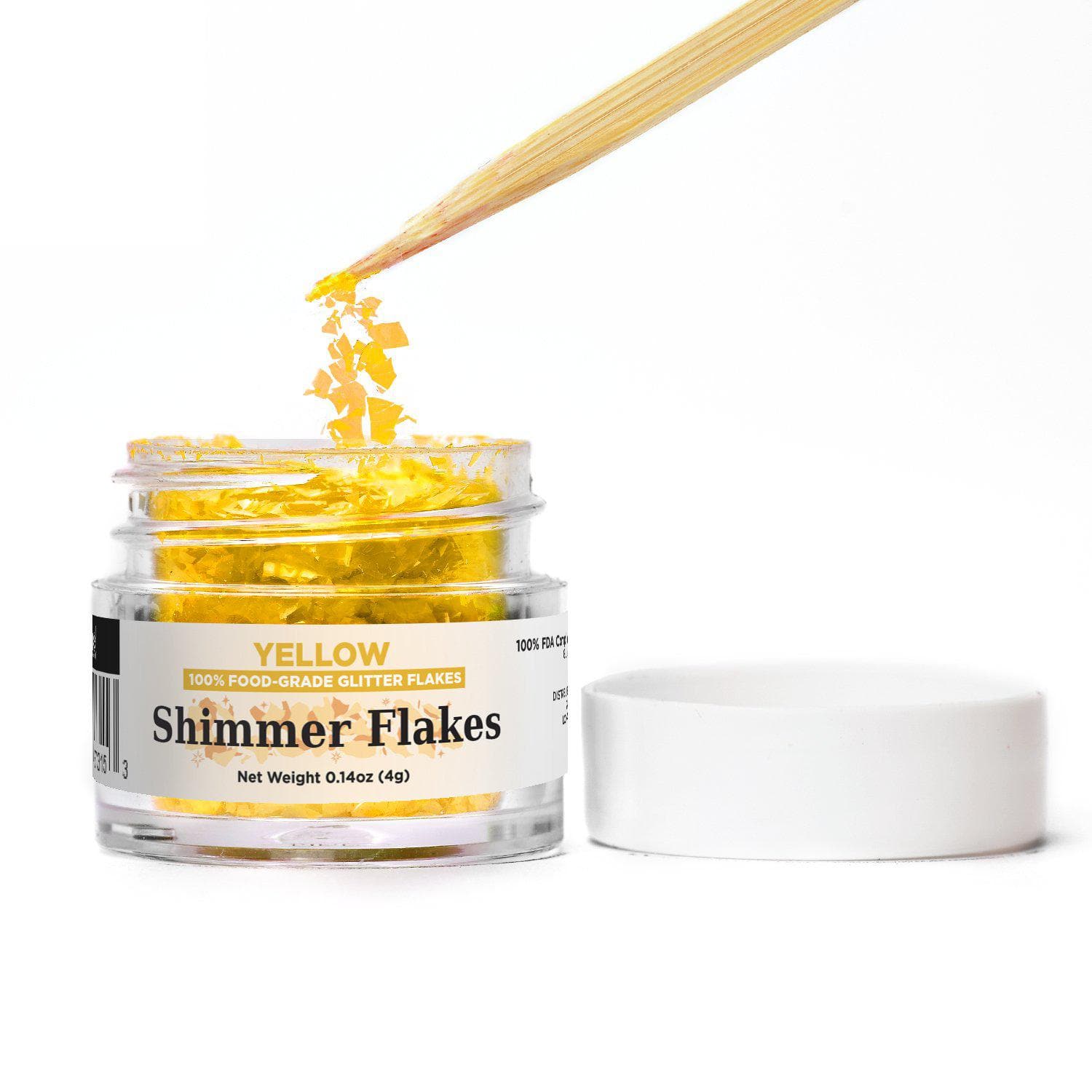 Premium Black Edible Shimmer Flakes for Baking & Cake Decorating - Food-Grade Sparkle Dust for Desserts, Drinks & DIY Crafts