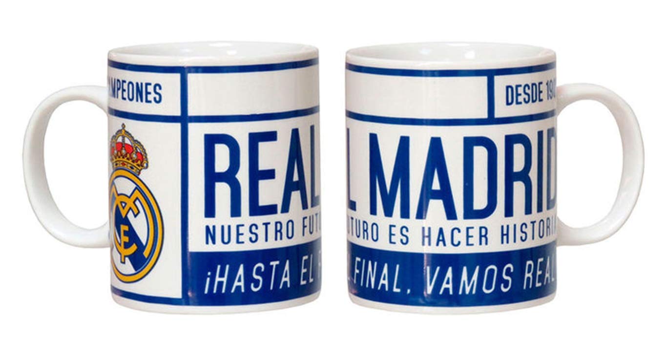 Official Real Madrid FC Ceramic Coffee Mug - 11oz Insulated Soccer Fan Gift for Home, Office & Game Day Use