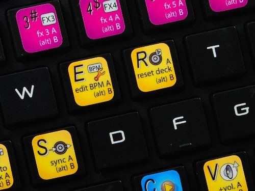 4Keyboard Zulu DJ Keyboard Stickers - Shortcut Labels for Music Production & Live Performance (Perfect for Ableton, FL Studio & DJ Controllers)