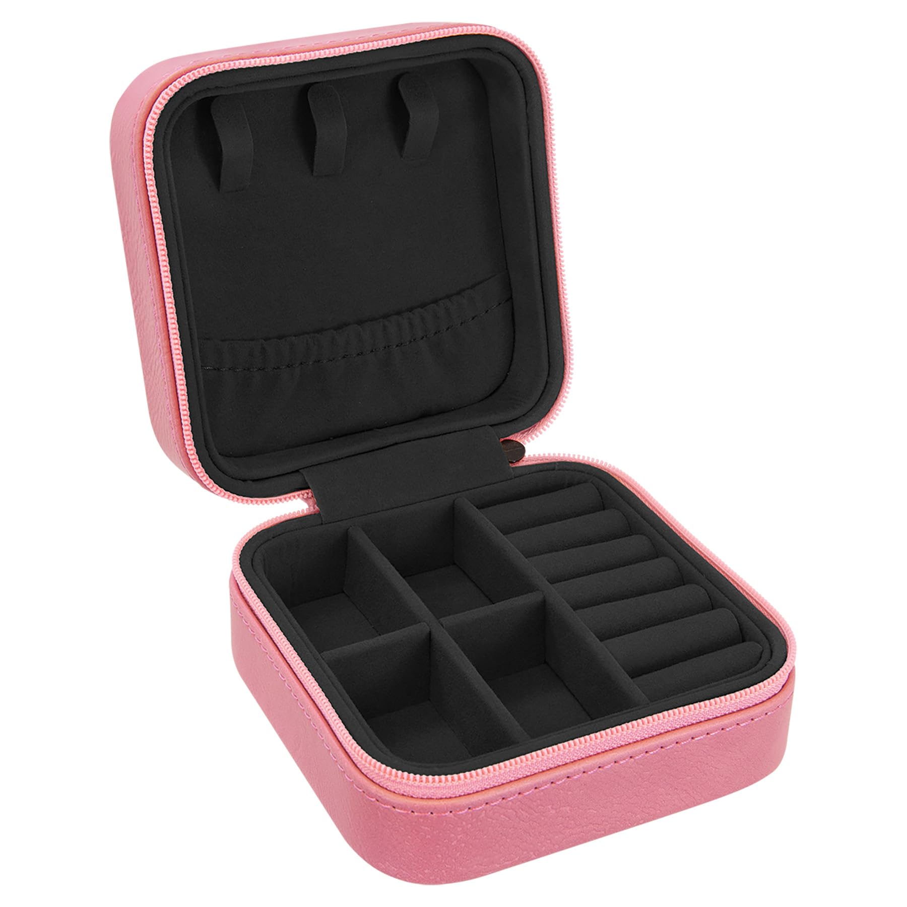 Personalized July Birth Flower Jewelry Box - Water Lily Design Pink Travel Case for Necklaces & Rings | Perfect Gift for Birthdays, Anniversaries & Travel