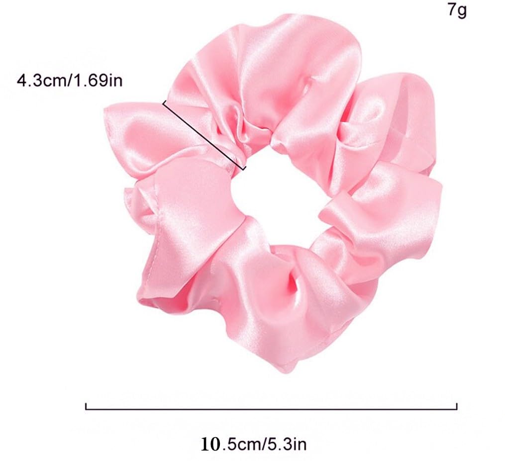 Silky Satin Scrunchies for Women & Girls - Soft Hair Ties Ponytail Holders (8-Pack, Multicolor) - Perfect for School, Workouts, and Everyday Styling