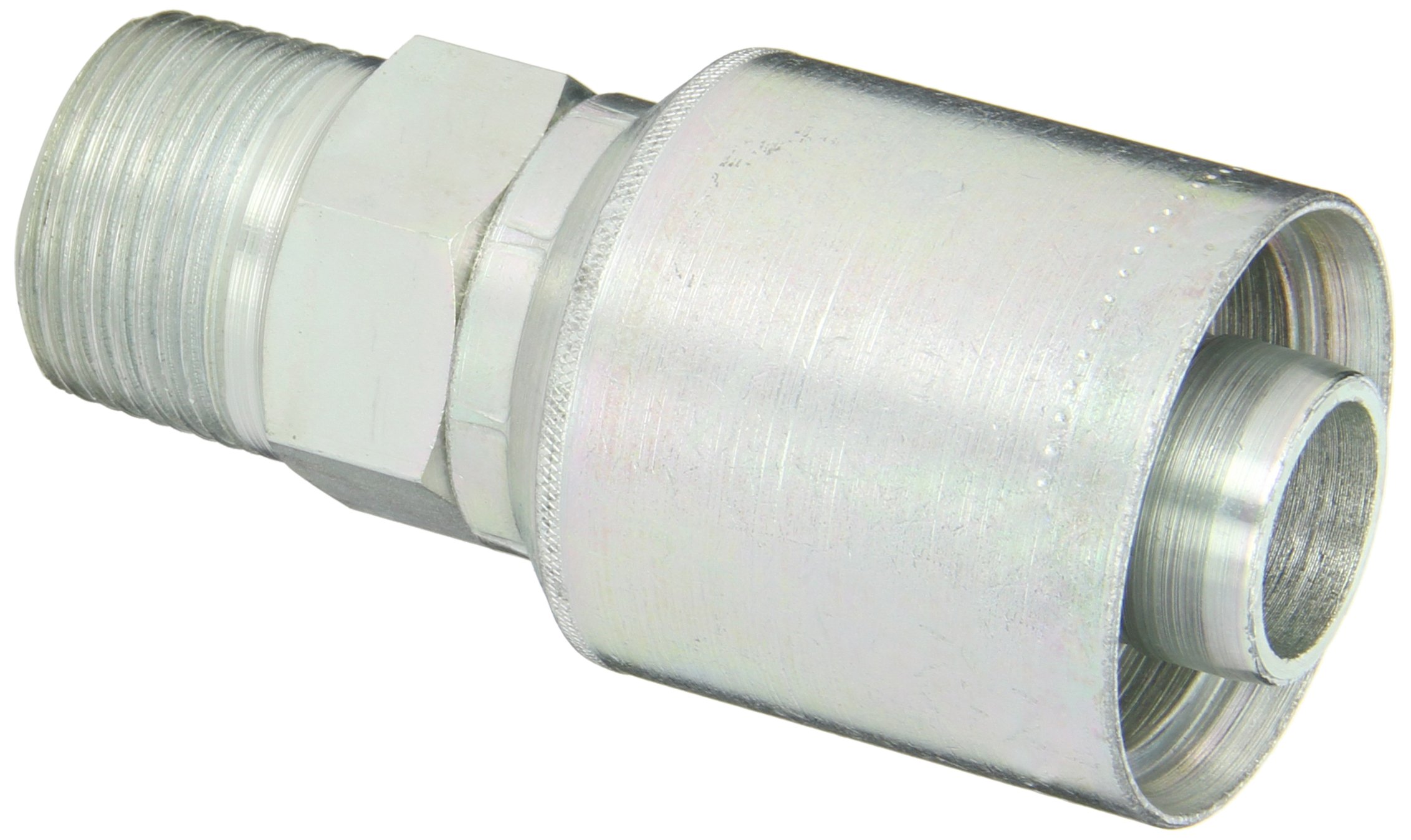 EATON Weatherhead Coll-O-Crimp 43016U-116 Male Pipe Rigid Fitting, Low Carbon Steel, 1