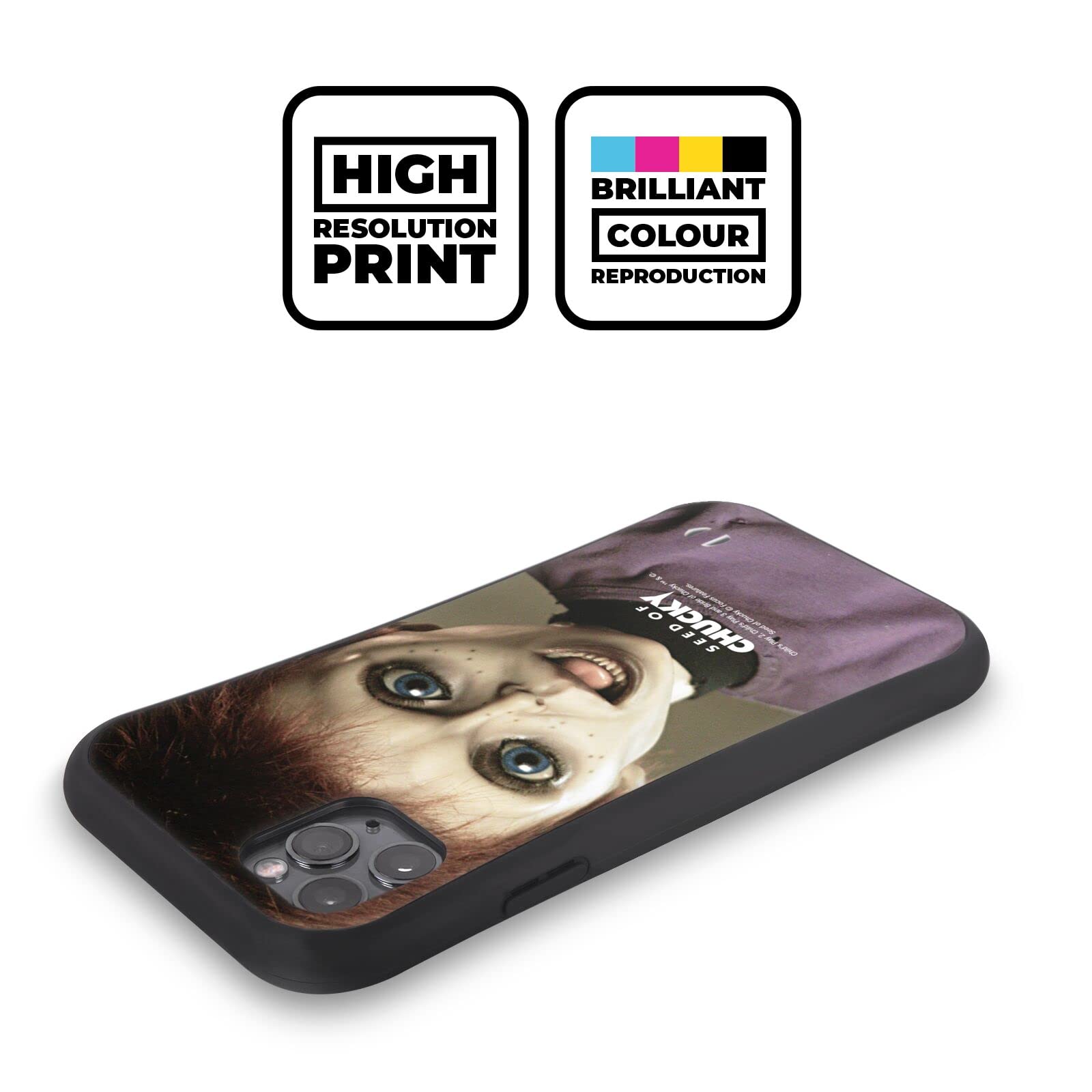 Officially Licensed Seed of Chucky Glen Doll Hybrid Phone Case for Apple iPhone 13 - Horror Movie Collector's Edition - Perfect for Halloween, Cosplay & Horror Fans