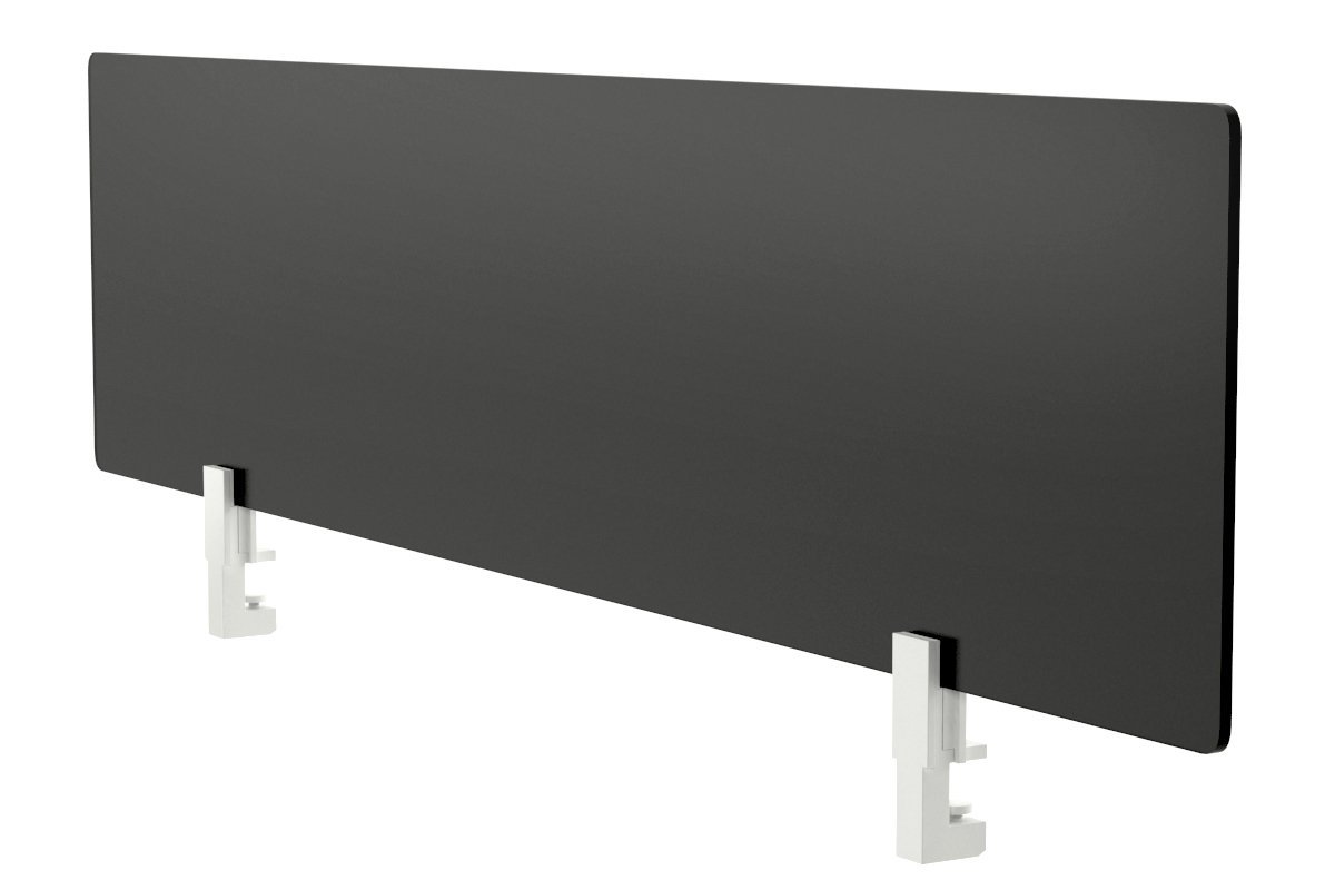 Lean Perspex Screen 400H x 1500W with White Bracket - Clear Acrylic Partition for Office, Retail, and Home Use
