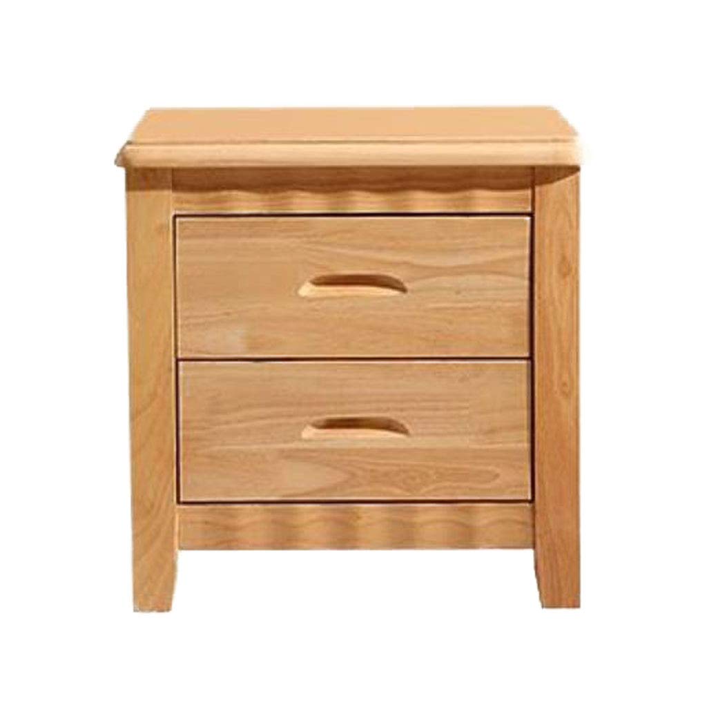 Modern Solid Wood Nightstand - Chinese Oak Bedside Table with 2 Drawers, Simple Storage Cabinet for Bedroom, 40x40x50cm (Color C) - Perfect for Small Spaces, Apartments & Minimalist Home Decor