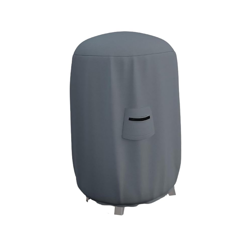 Premium 12 Oz Waterproof BBQ Smoker Cover - UV & Weather Resistant Grill Cover for Dome, Bullet, Barrel, Kettle & Drum Grills (19