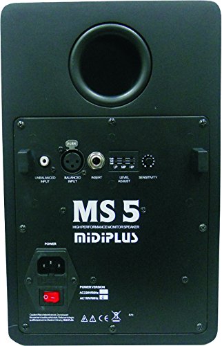 midiplus MS5 Active Monitor Studio Speakers - Professional Audio Monitors for Music Production, Recording, and Home Studios | Perfect for DJs, Producers, and Musicians