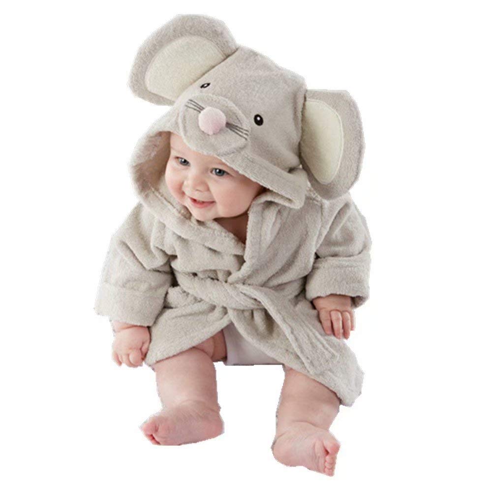 Baby Hooded Bathrobe Towel - Ultra Absorbent Unisex Infant & Toddler Bath Towel with Hood | Soft Terry Blanket for Newborn, Baby Shower Gift & Spa Time