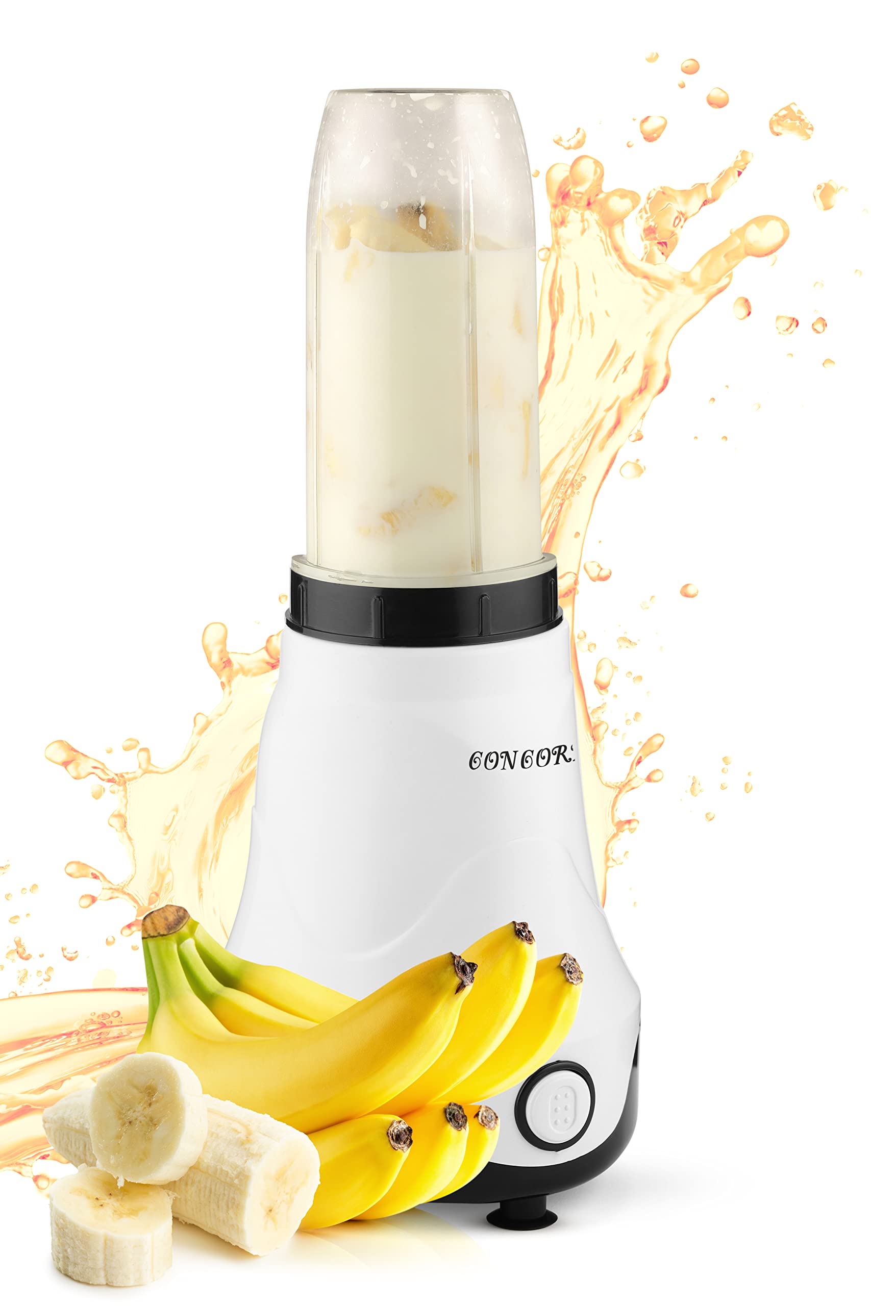 Refurbished Concord Nutri Blender 500W Smoothie Maker with 2 Stainless Steel Blades & Unbreakable Jars - High Speed 20000 RPM Mixer Grinder for Juices, Shakes & Food Prep - Perfect for Home Kitchen & Healthy Lifestyle