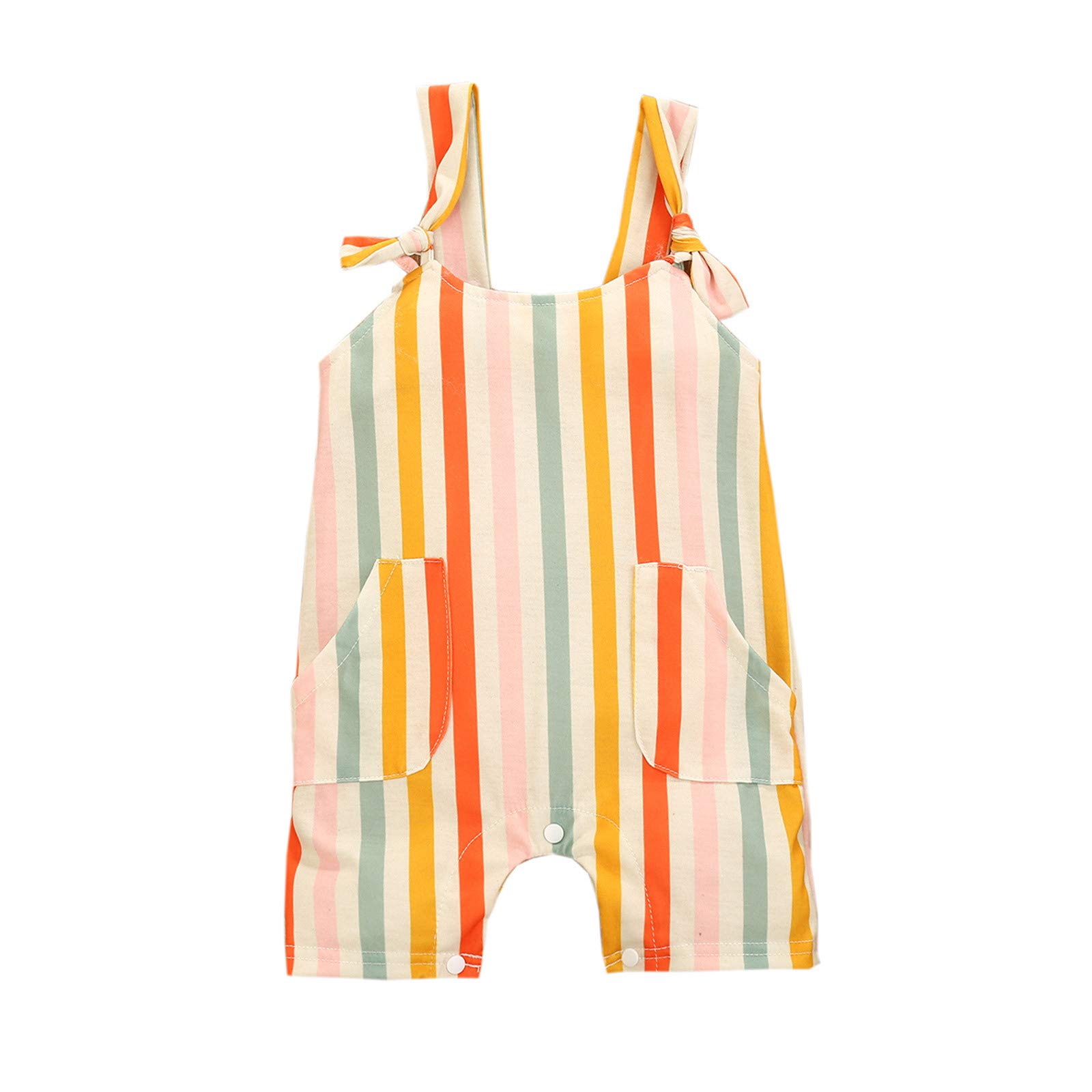 Beehong Baby Striped Fruit Jumpsuit - Cute Infant Romper for Boys & Girls (12-18 Months) | Soft Summer Outfit for Playtime, Beach & Family Photos