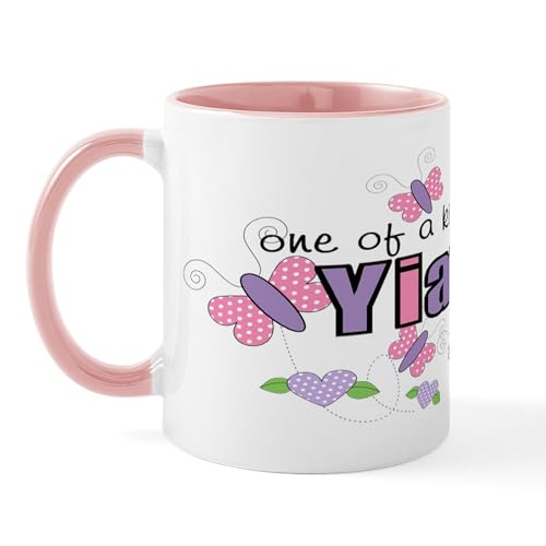 White/Pink Inside - One Of A Kind Yiayia Mug