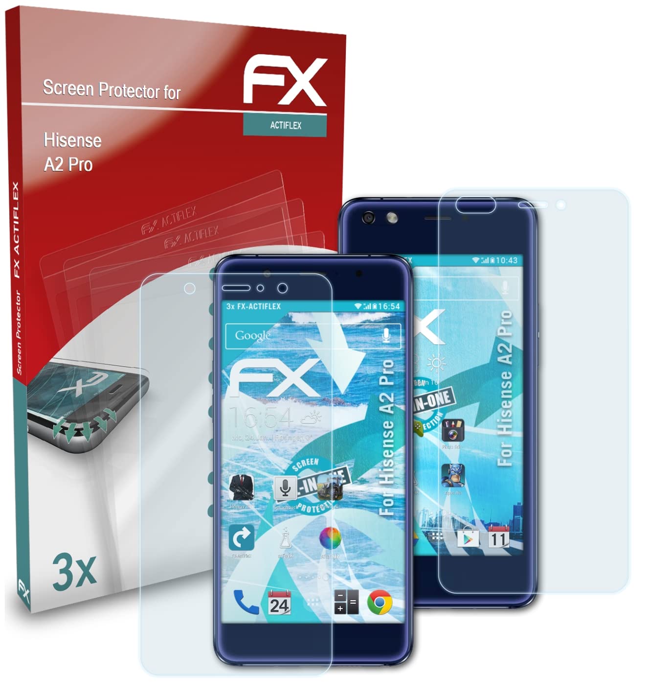 Hisense A2 Pro Screen Protector (3-Pack) - Ultra Clear Flexible FX Film - Anti-Scratch & Bubble-Free - Perfect for Smartphone Protection & Daily Use