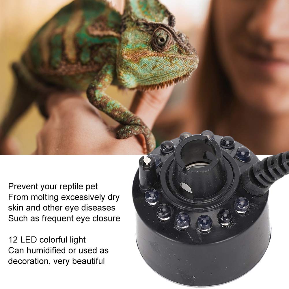 Mini Mist Maker Fogger for Aquarium, Water Fountain & Reptile Tank - LED Colorful Lighting Humidifier & Atomizer for Home, Office, Pond | Creates Relaxing Ambiance & Improves Air Quality