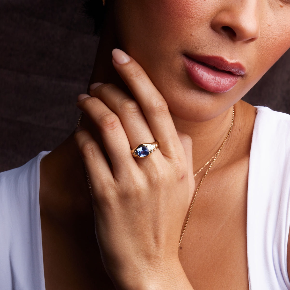 Unique Handcrafted Sapphire in the Rough Ring - One of a Kind Jewelry for Women | Perfect for Weddings, Anniversaries & Special Occasions
