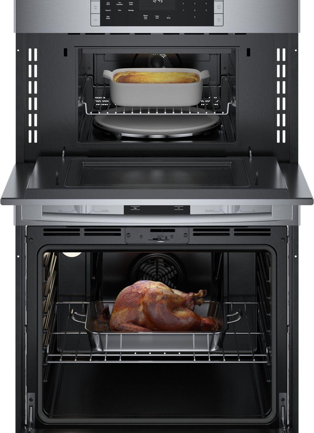 Bosch HBL5754UC 500 Series 30-Inch Stainless Steel Combination Oven - Microwave, Convection & Speed Oven for Modern Kitchens | Perfect for Baking, Roasting & Quick Meals