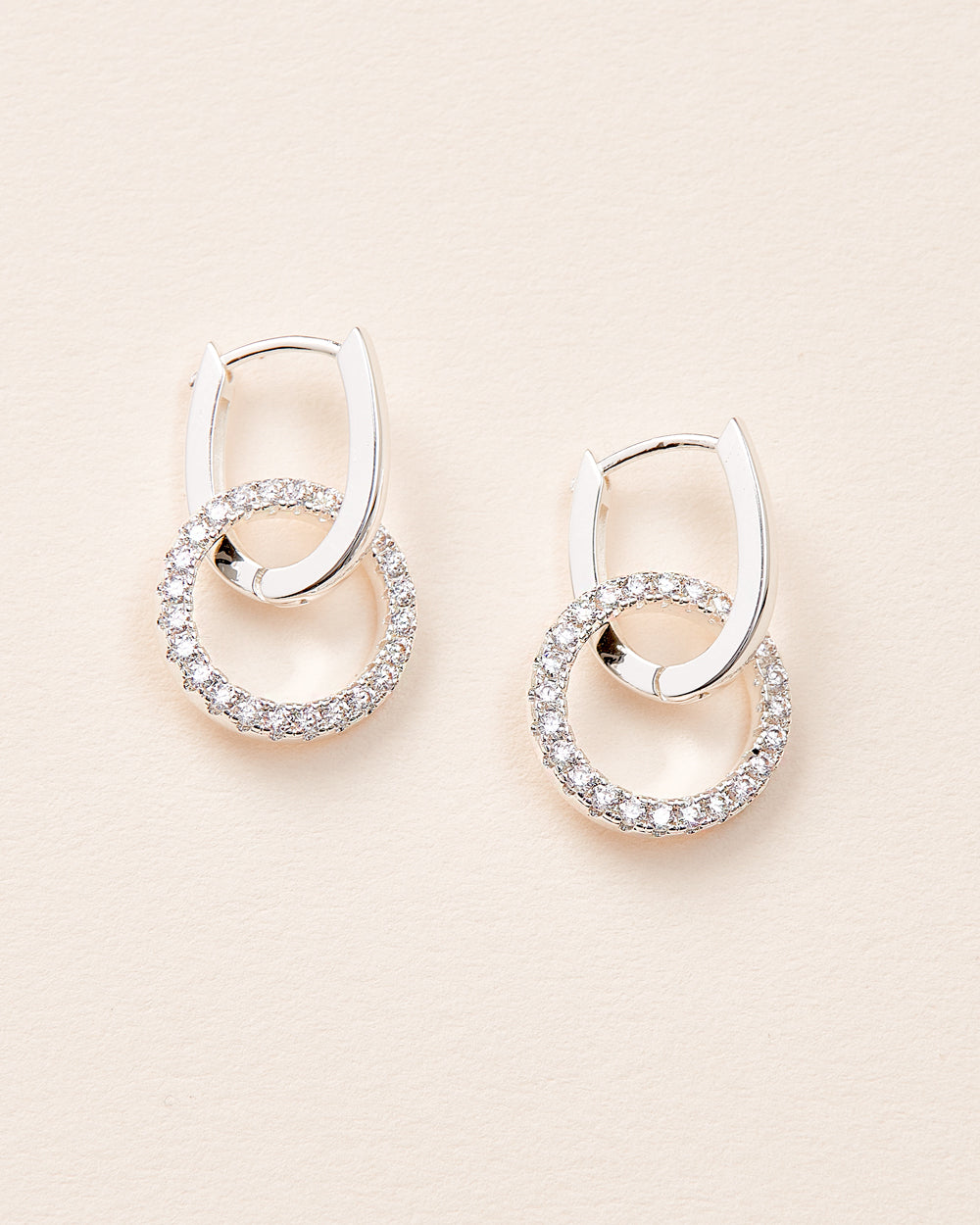 2 in 1 CZ Huggie Hoop Earrings - Gold Plated Huggie Hoops with Cubic Zirconia for Women, Perfect for Everyday Wear, Date Night & Special Occasions