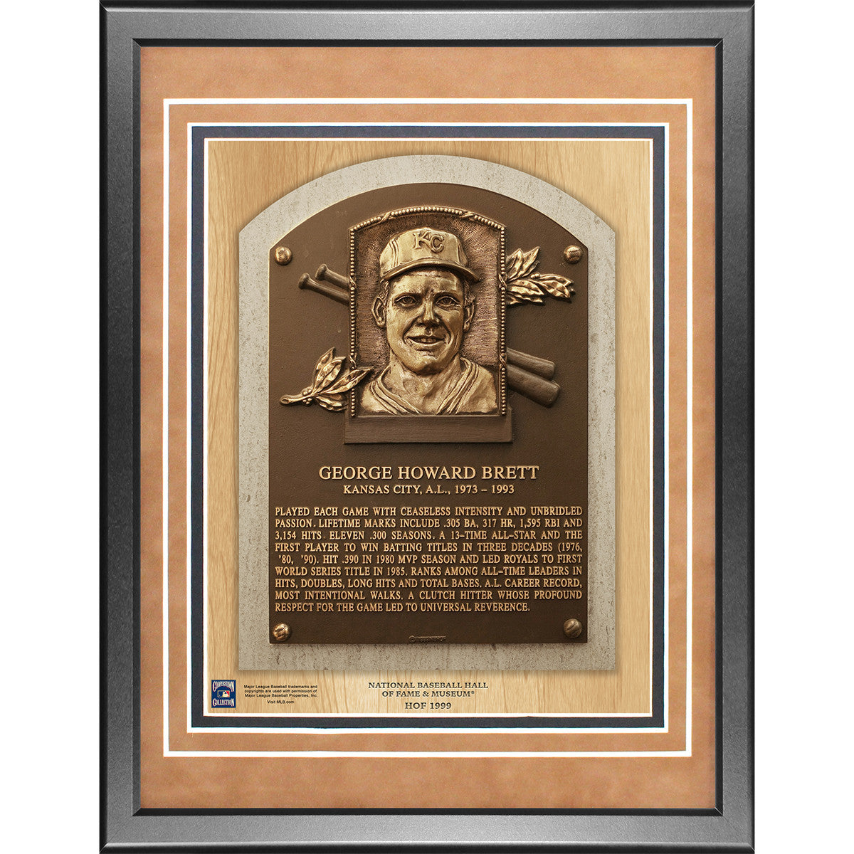George Brett 11x14 Framed Baseball Hall of Fame Plaque - Autographed Memorabilia for Sports Fans & Collectors - Perfect for Man Cave, Sports Bar or Office Decor