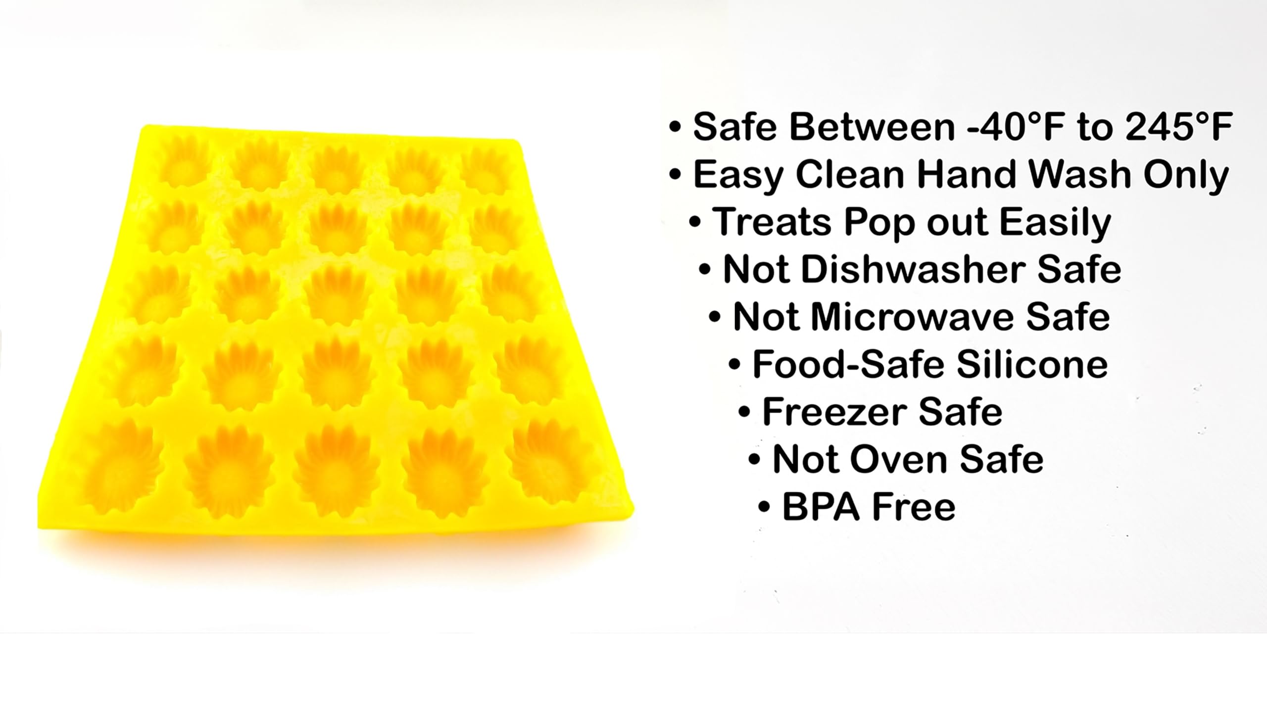 25-Cavity Daisy Silicone Mold for Baking & Candy Making - Cream Cheese Mints, Chocolate, Fondant, Gummy, Soap, Buttercream - Perfect for DIY Desserts, Party Treats & Home Crafts