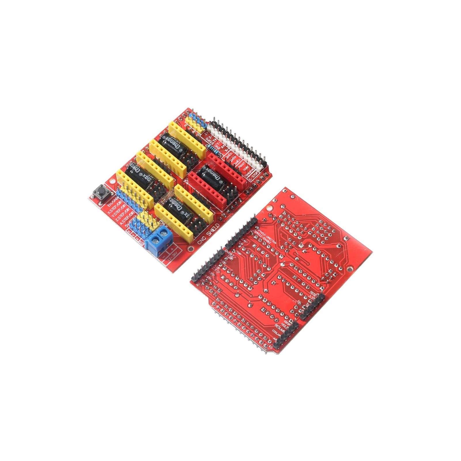 V3 Engraver 3D Printer CNC Shield Expansion Module with A4988 Driver Board - Compatible with Arduino for DIY CNC, Laser Cutting & 3D Printing Projects