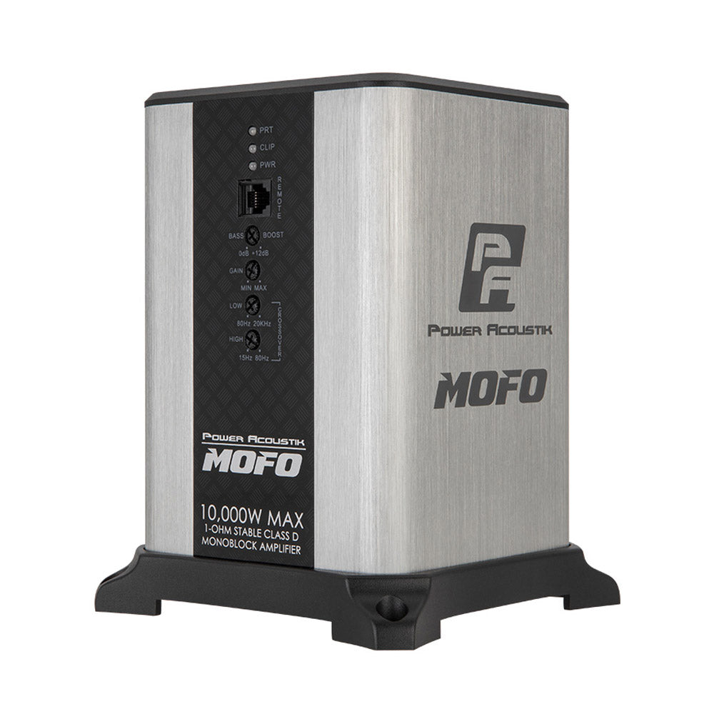 Power Acoustik MOFO1 10KD MOFO Series 1000W Monoblock Class D Car Amplifier - High Power Bass Boost for Car Audio System, Perfect for Subwoofers and Truck Sound Upgrades