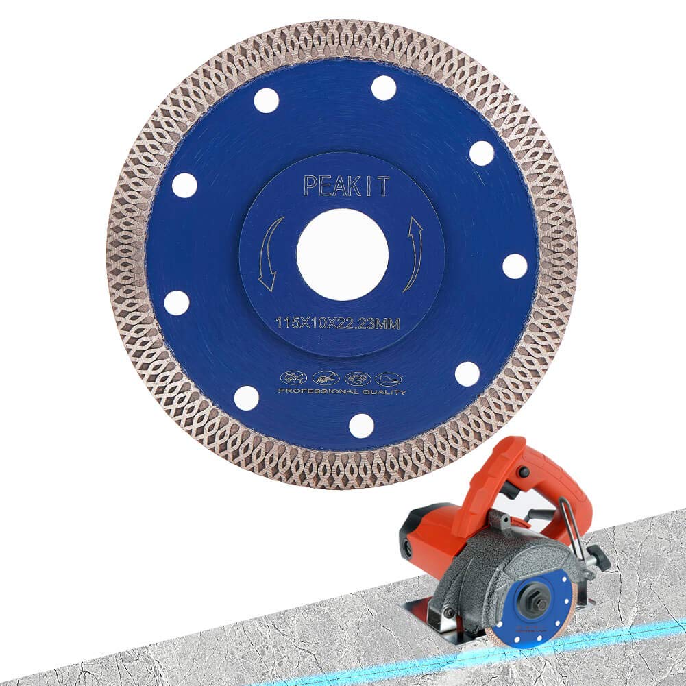 4.5 Inch Diamond Tile Saw Blade - Wet/Dry Porcelain & Ceramic Cutting Disc Wheel for Angle Grinder - Perfect for Bathroom Renovation, Kitchen Backsplash & Floor Tile Installation