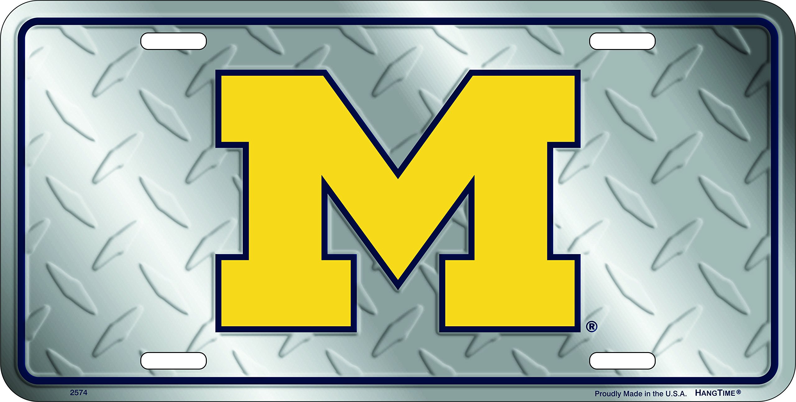 Michigan Diamond Embossed Metal License Plate 6x12 Inches - Durable & Stylish Car Tag for Vehicles, Trucks, and Motorcycles - Perfect for Customization, Gifts, and Collectors