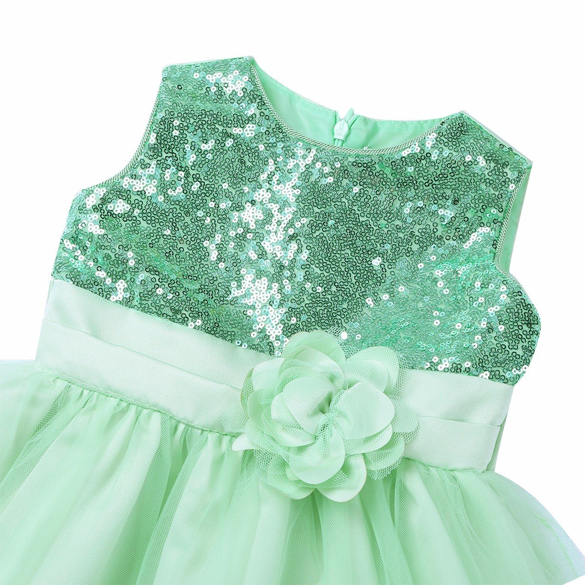 iiniim Baby Girls Sequins Flower Girl Dress for Wedding, Pageant, Birthday Party - Elegant Tutu Princess Dress for Special Occasions & Photo Shoots