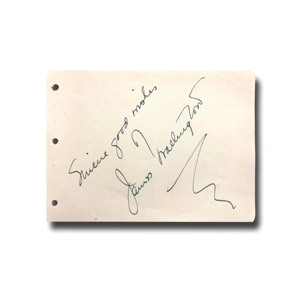 James Wallington Hand Signed Album Page Cut with JSA COA - Authentic Radio Star Autograph for Collectors, Fans & Memorabilia Displays