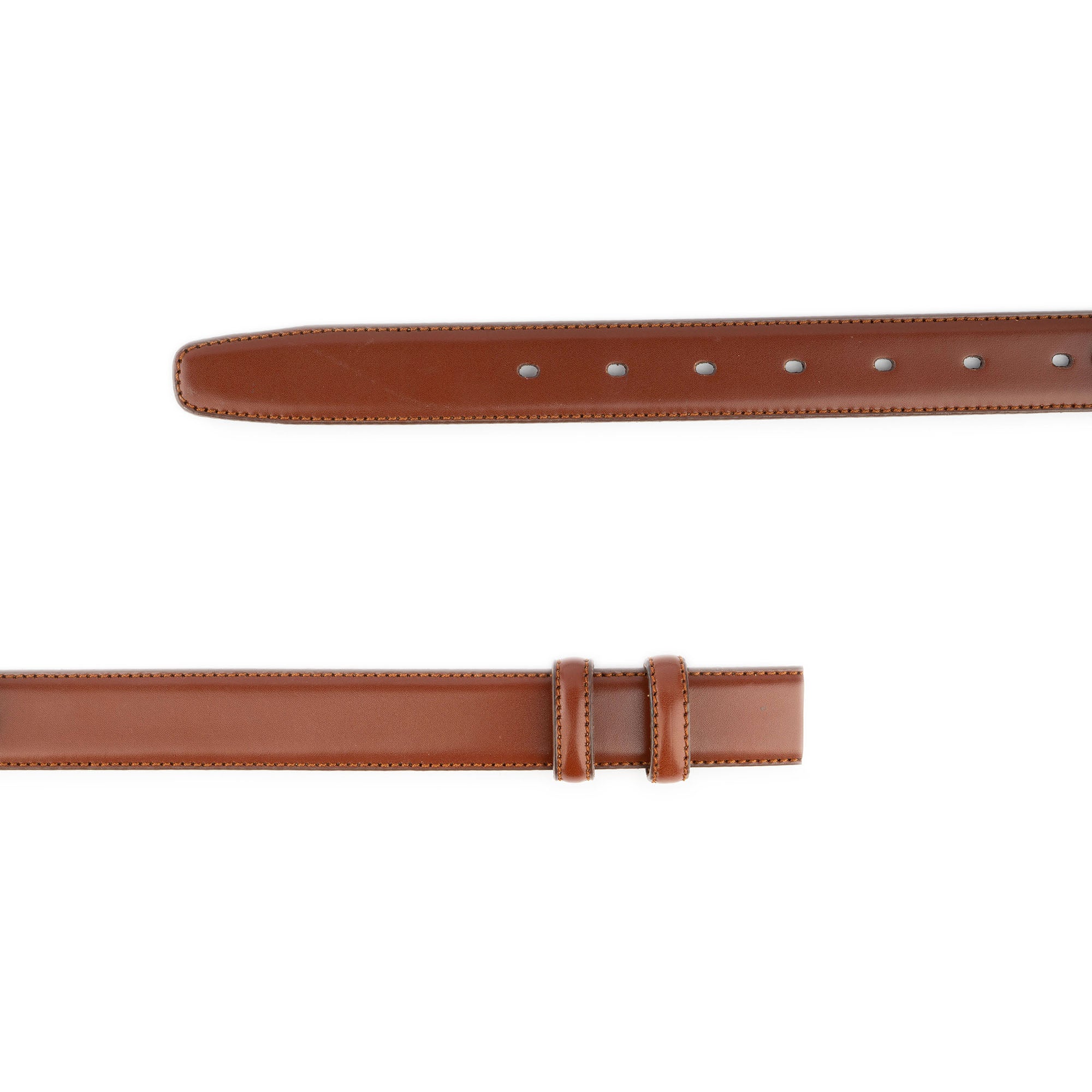 Cartier Buckle Compatible Men's Leather Belt - Medium Brown, 1 1/8 Inch Width, Hand-Stitched for Dress & Casual Wear | Perfect for Office, Wedding & Everyday Fashion