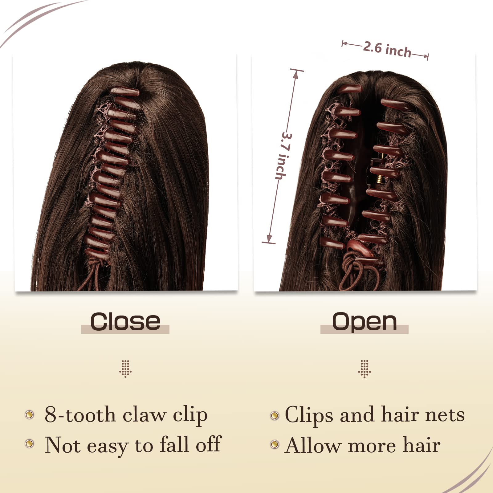 Clip-In Synthetic Claw Hair Extension - 13