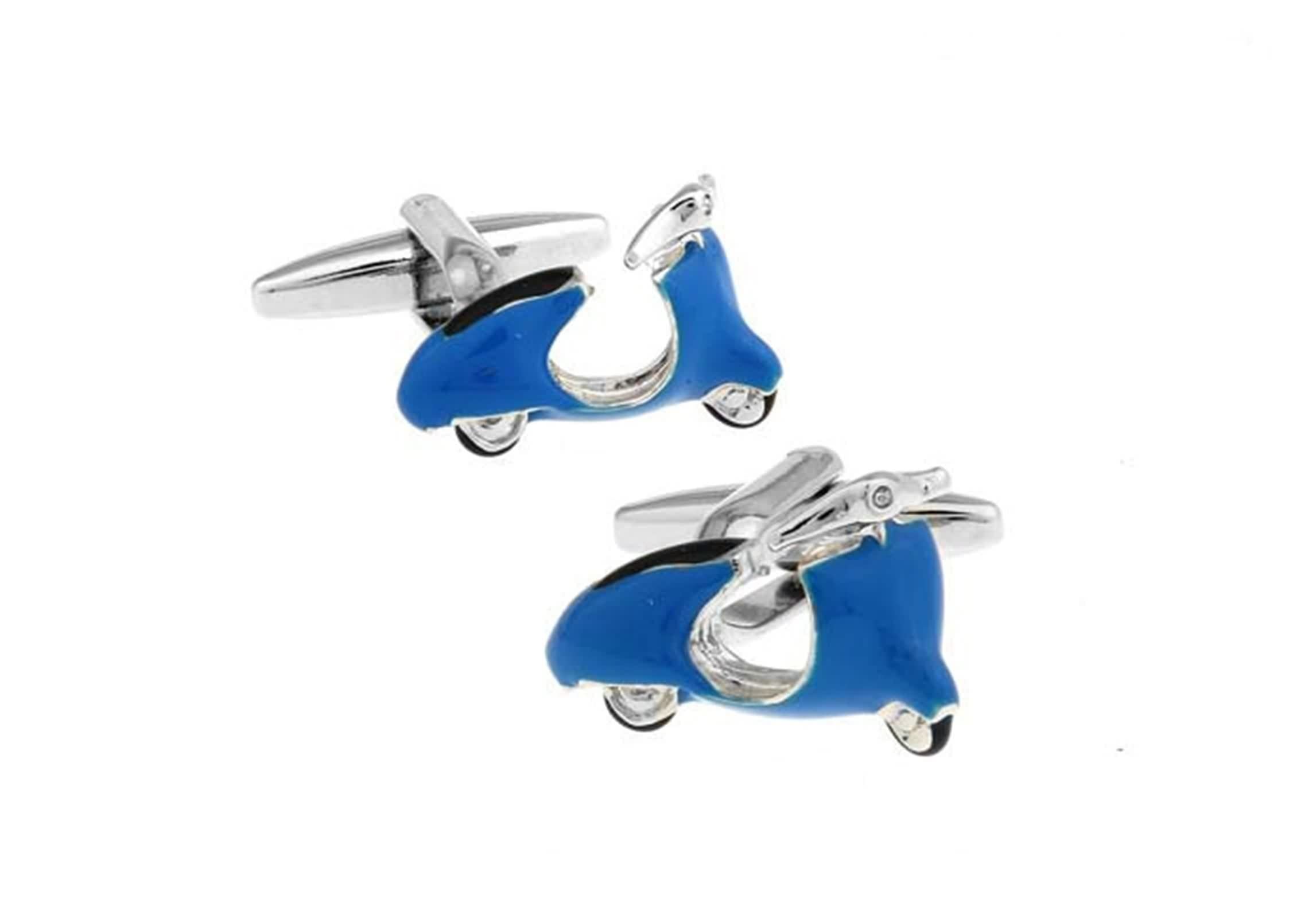 Premium Brass Cufflinks for Men - Elegant Silver, Red & Blue Dress Shirt Accessories - Perfect Gift for Business, Wedding & Formal Occasions